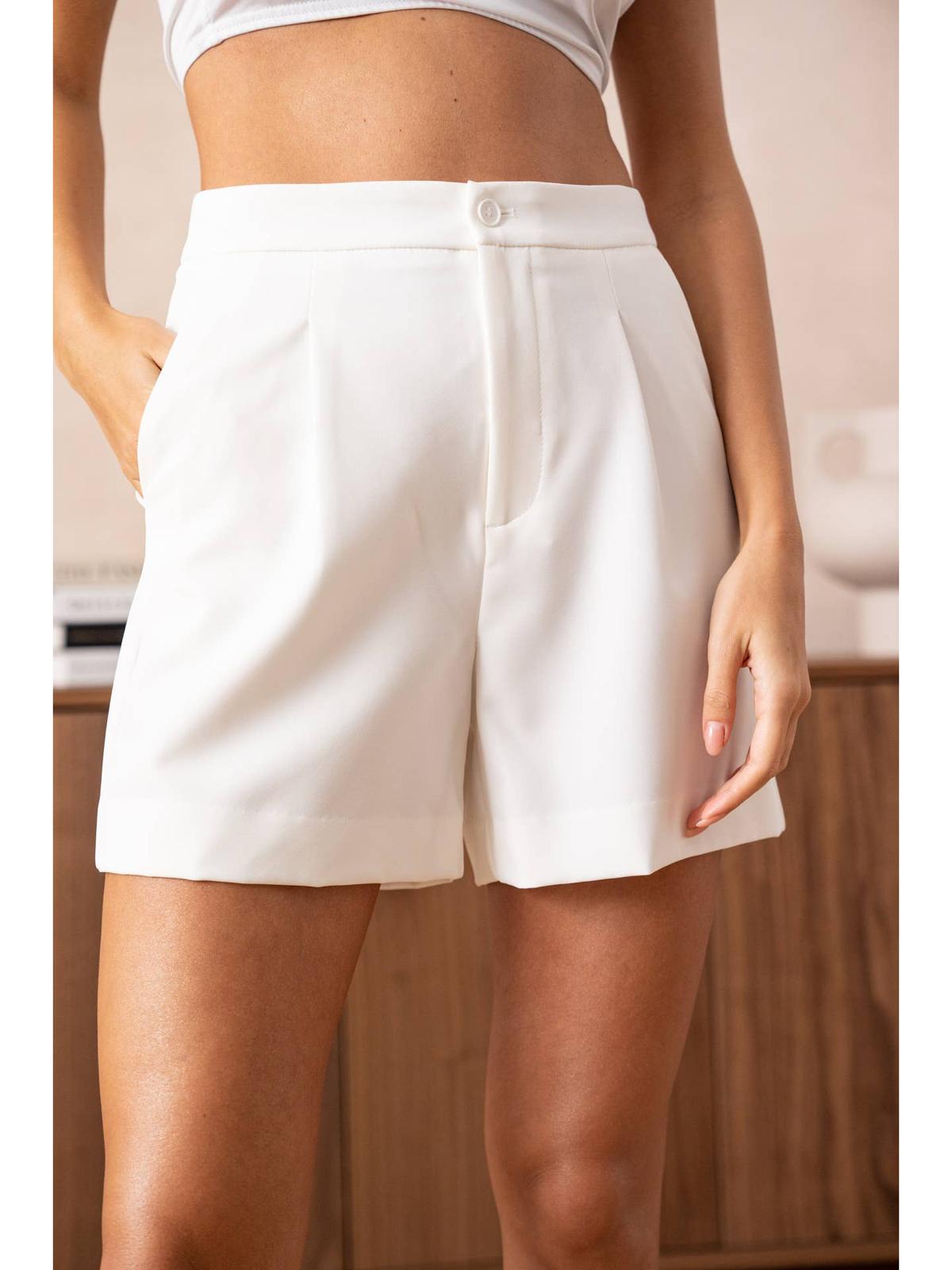 Short uni taille haute