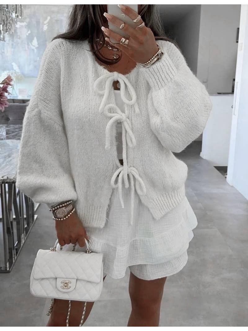 Gilet en laine avec lacets