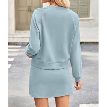 Ensemble deux pièces confortable haut et mini-jupe