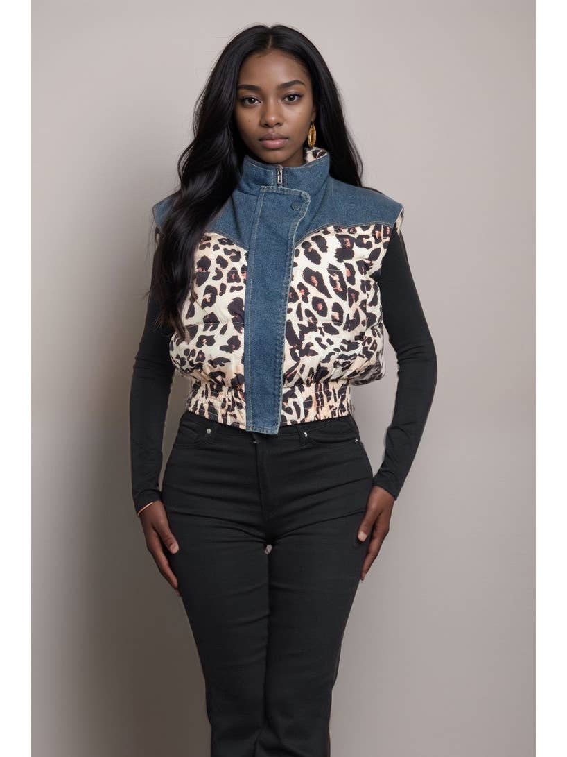 GILET MATELASSÉ À BLOCS DE COULEURS