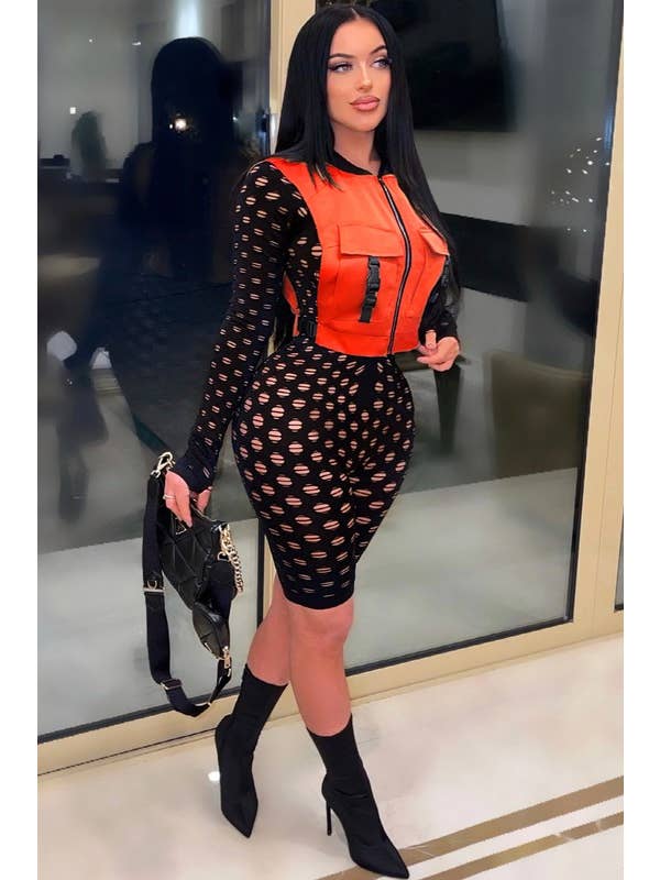 Gilet cargo court avec poche à rabat