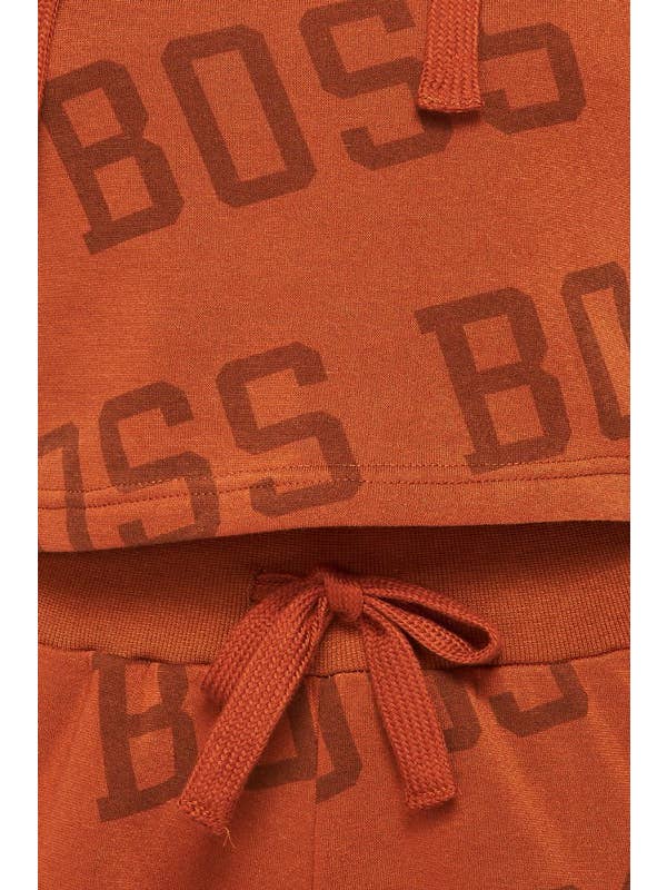 Ensemble de sweats à capuche et de jogging avec lettrage doublé en polaire