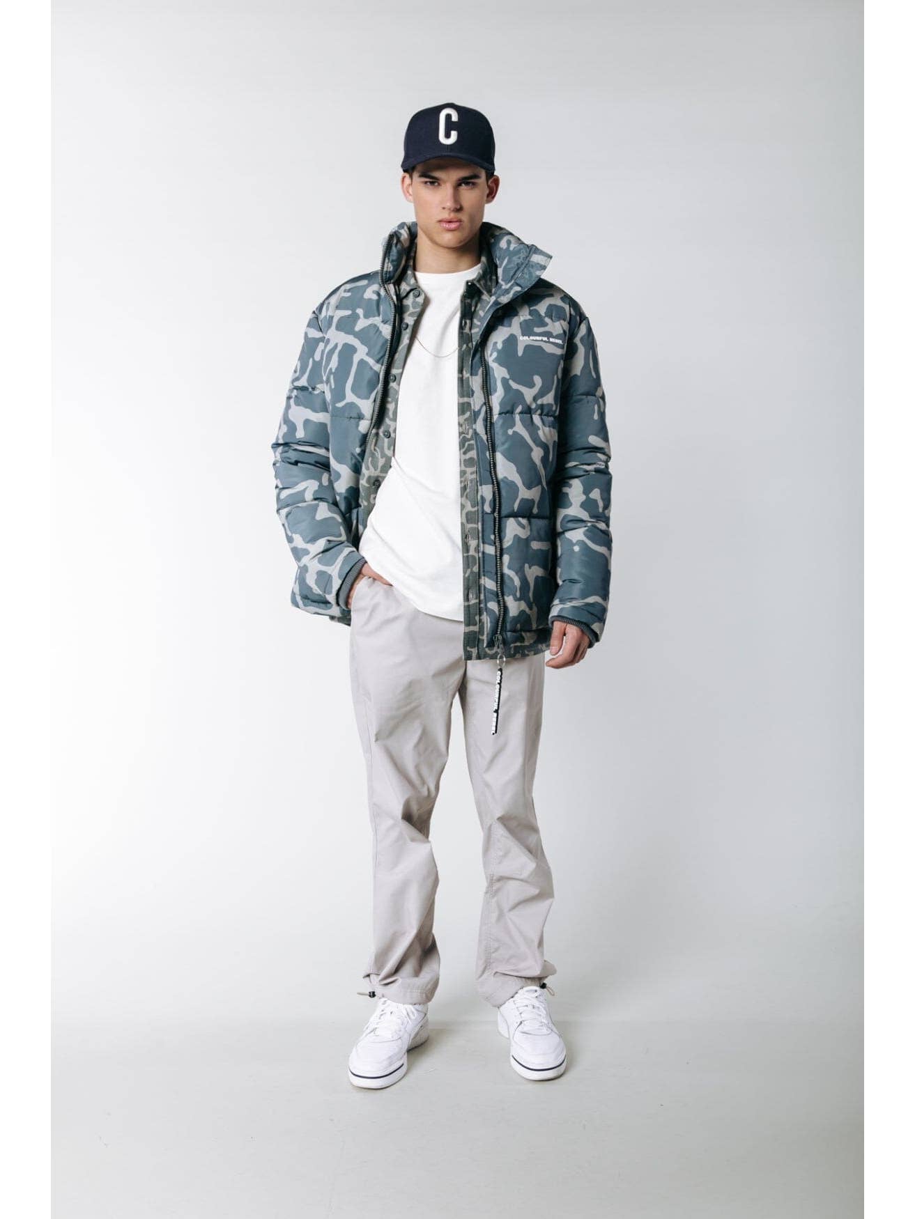 Doudoune Finch Clean Camo | Gris foncé