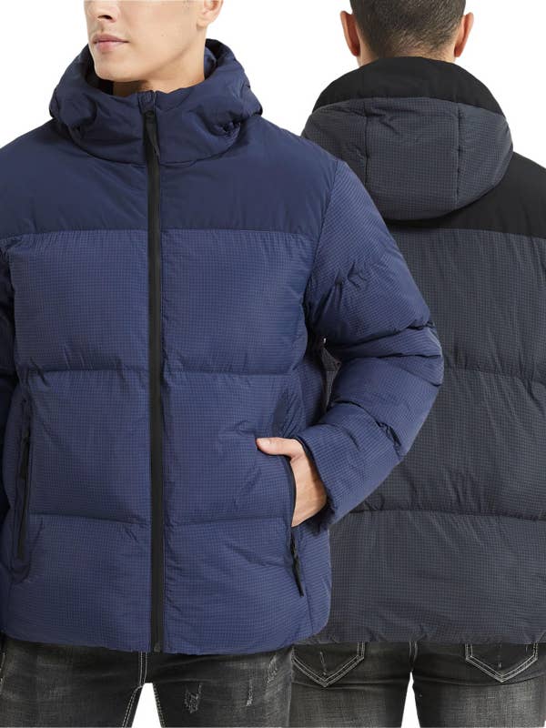 Doudoune épaisse et chaude à capuche pour hommes