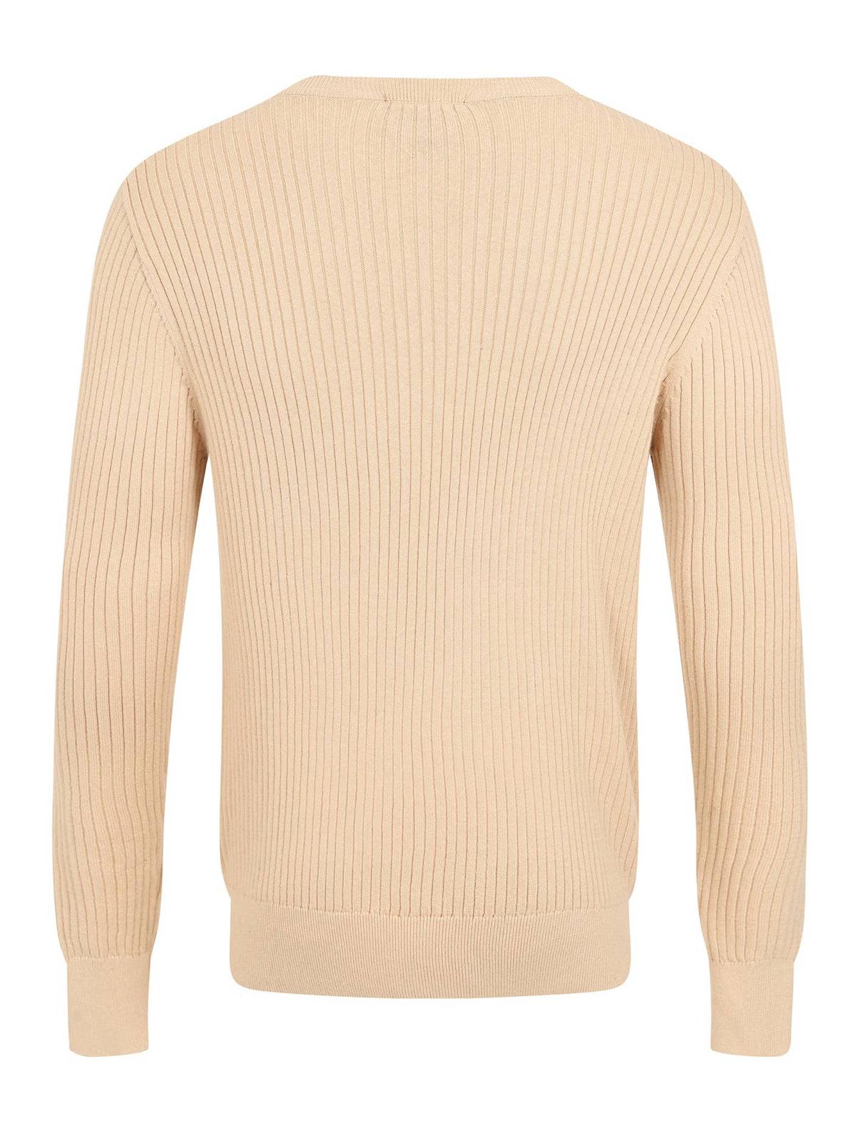 Pull tricoté à texturé crème mark