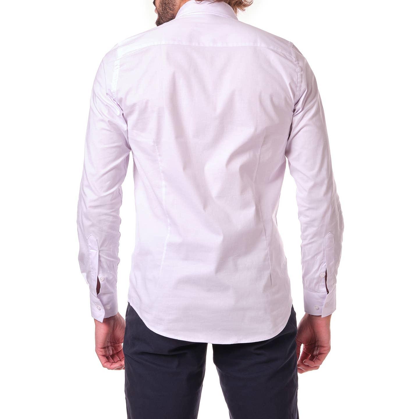 Chemise unie manches longues