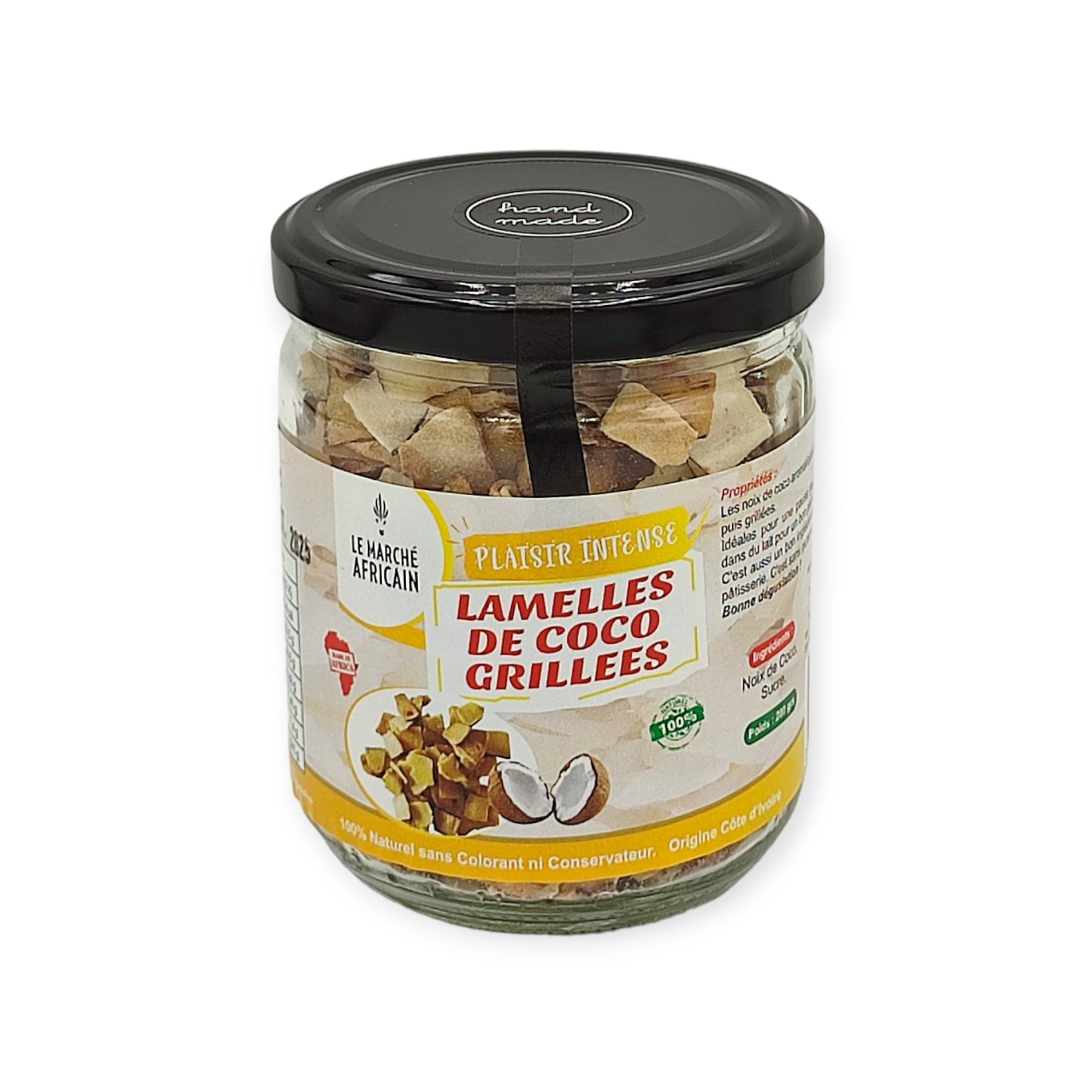 lamelles de coco grillées