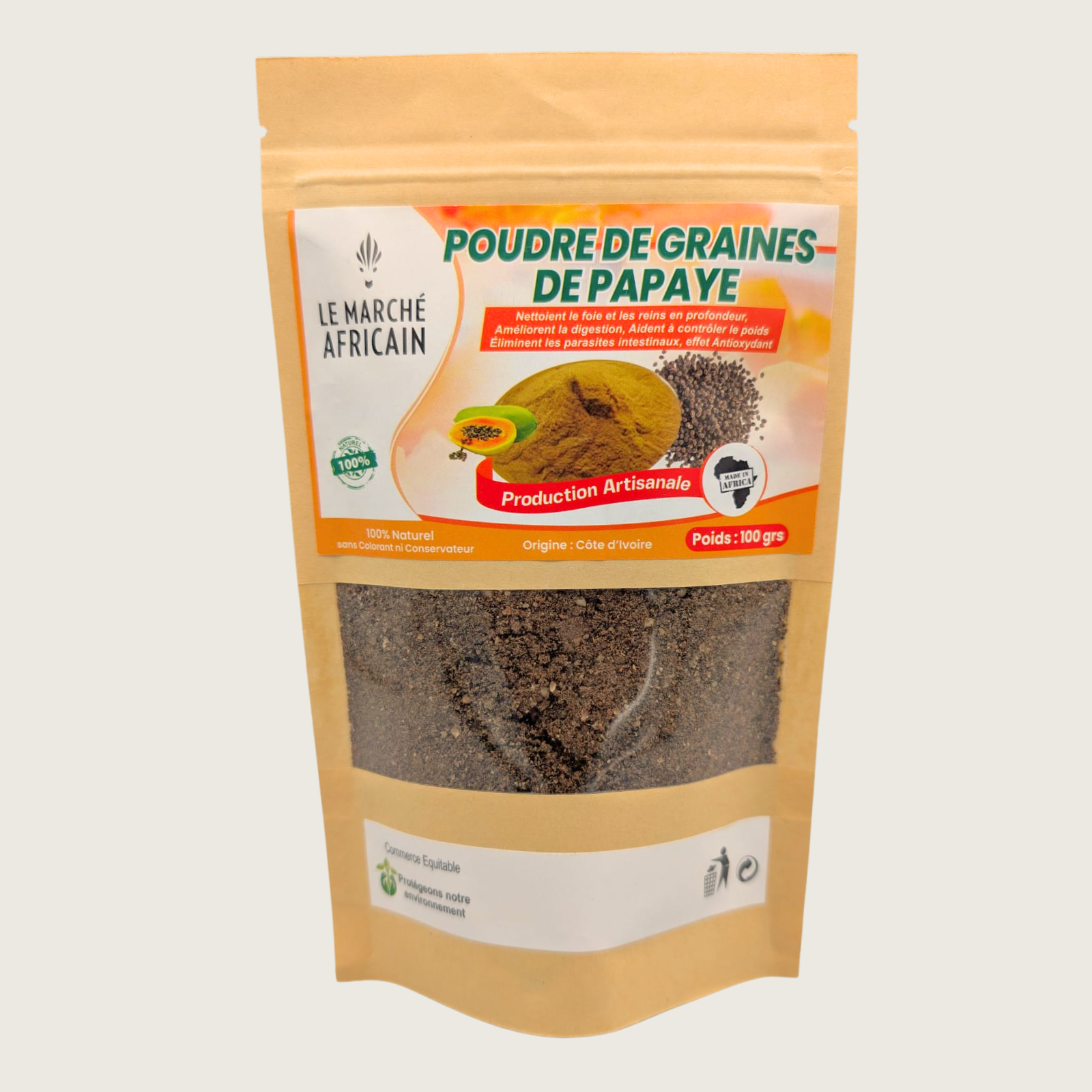 Poudre de graines de papaye