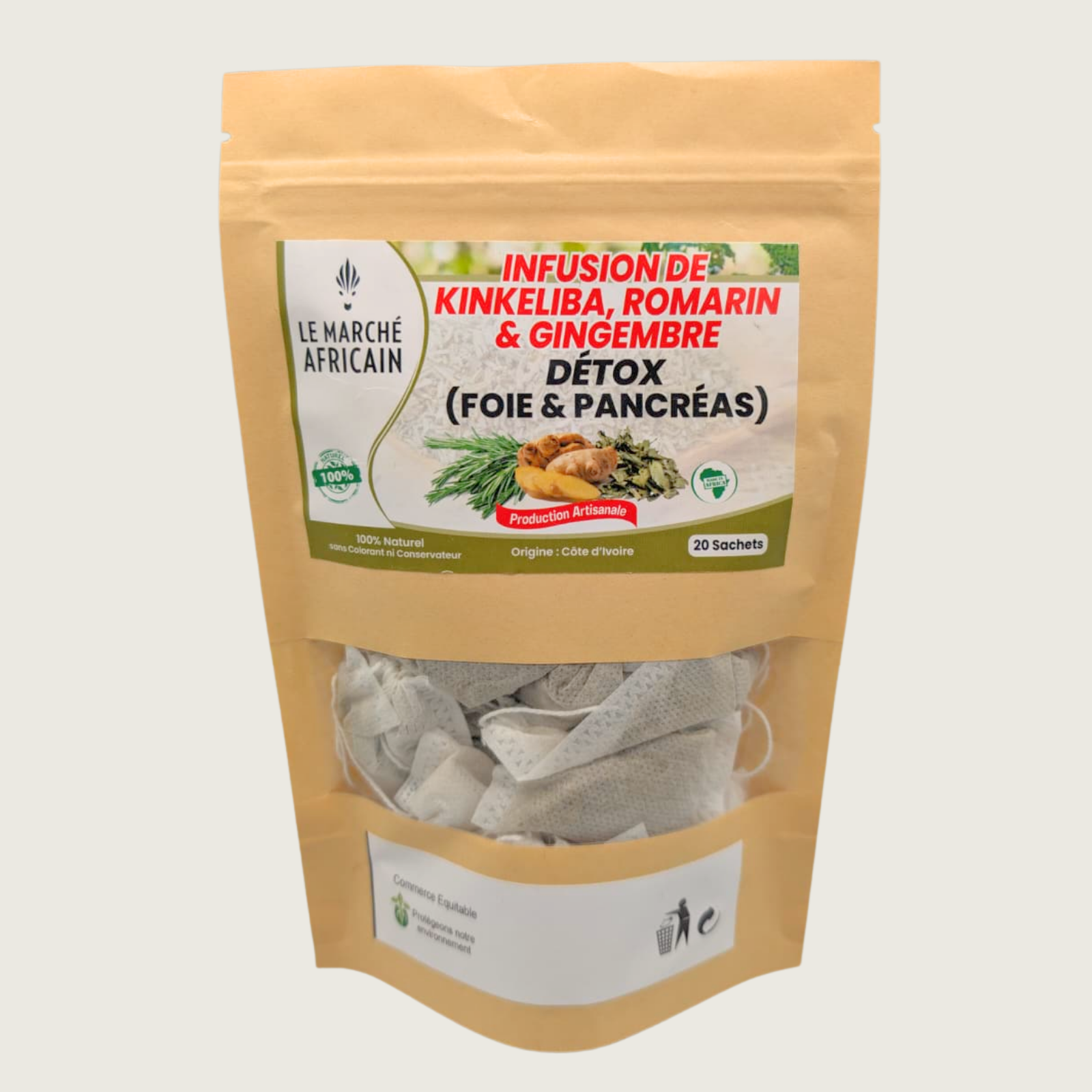 Infusion kinkéliba, romarin gingembre