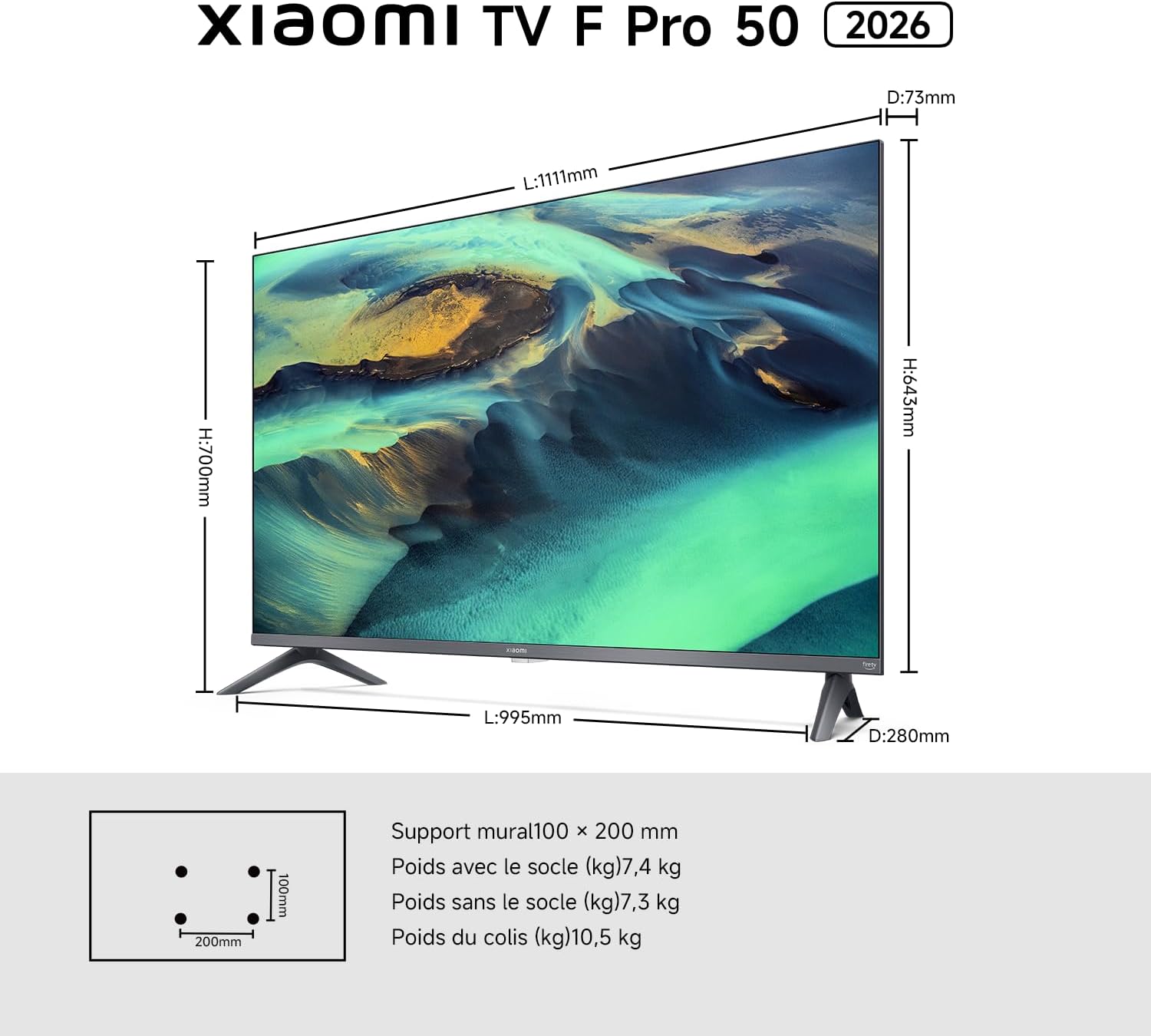 Xiaomi TV QLED 50 pouces 20