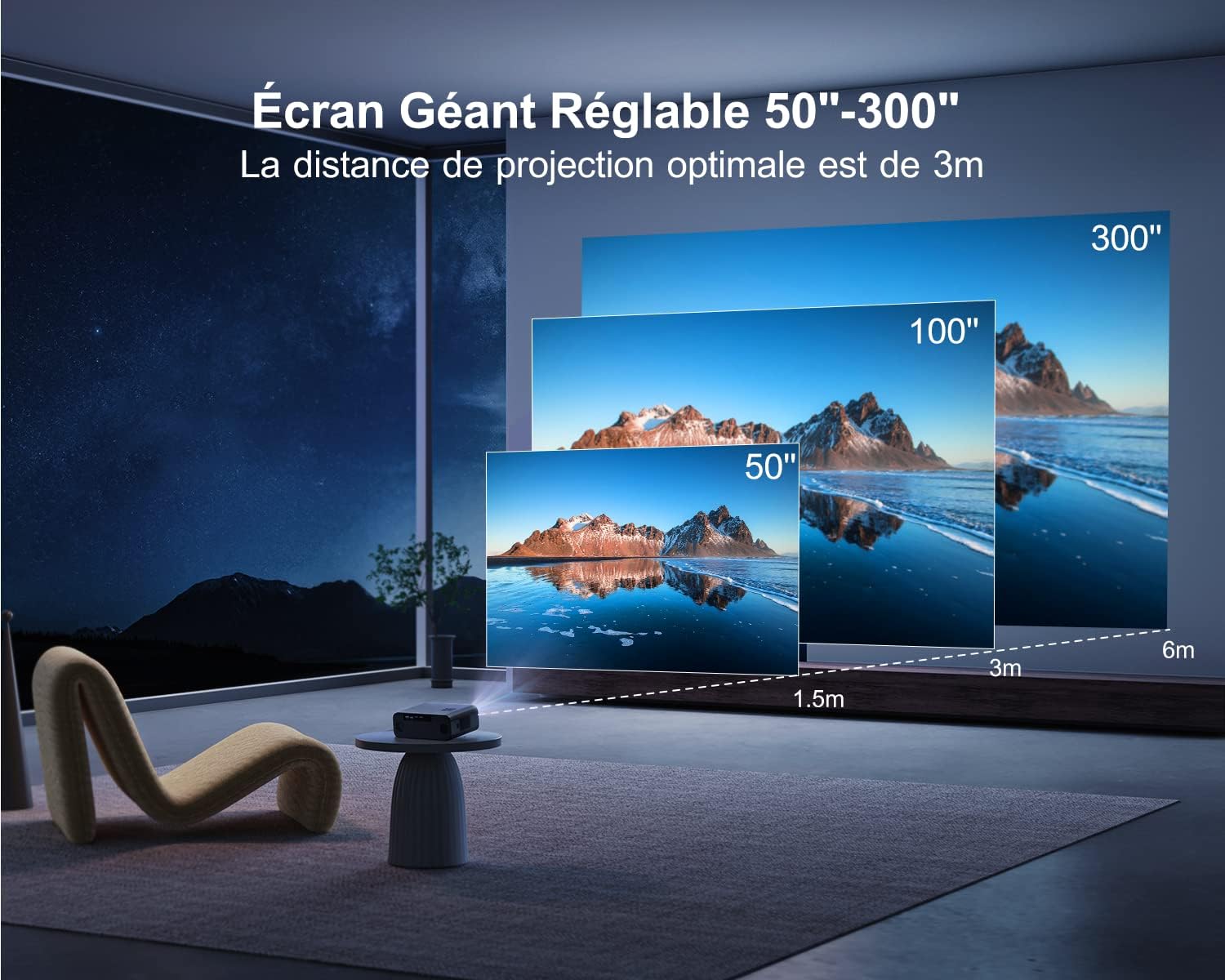 Vidéoprojecteur Auto Focus 6