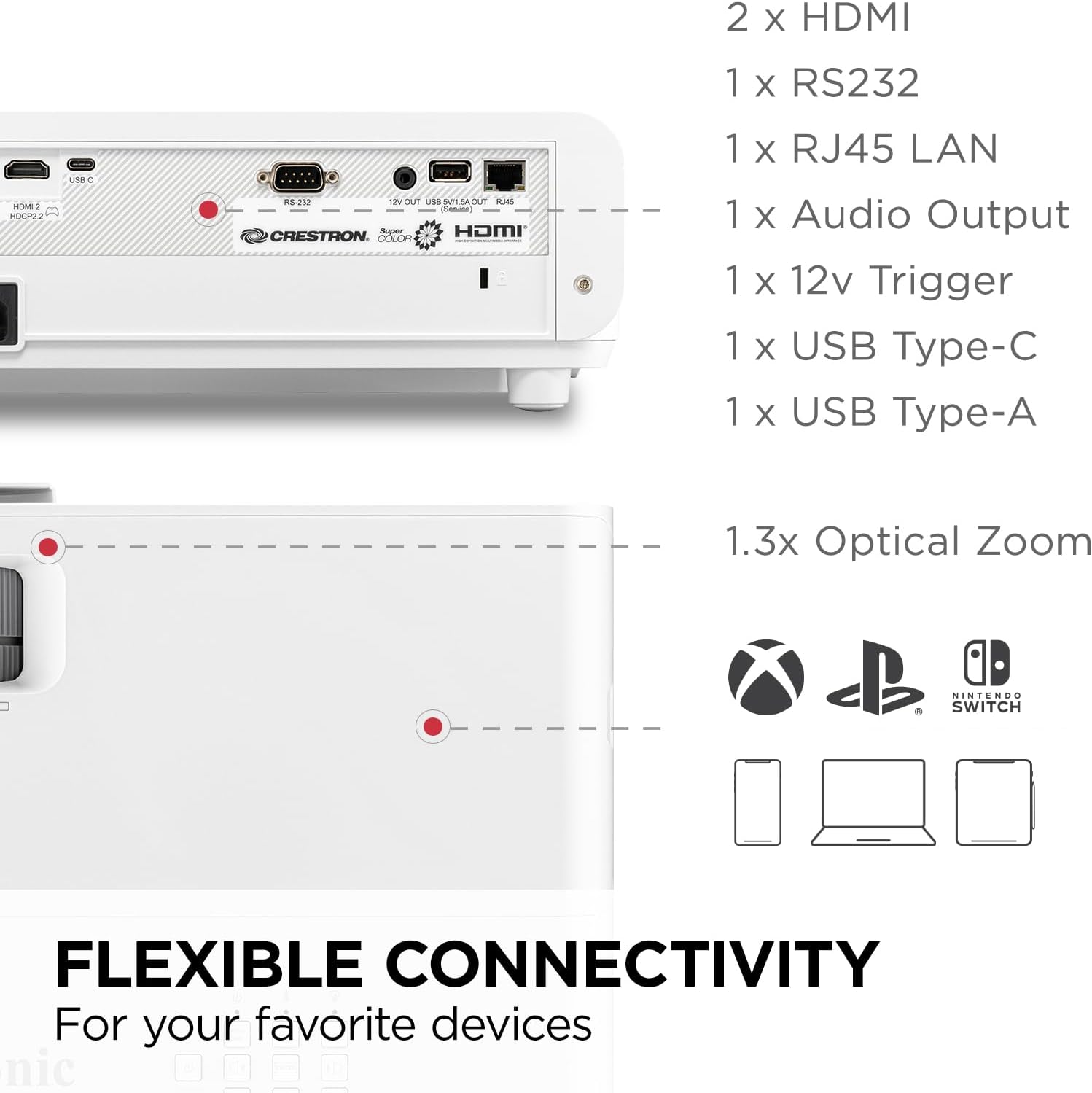 Projecteur gaming 4K 8
