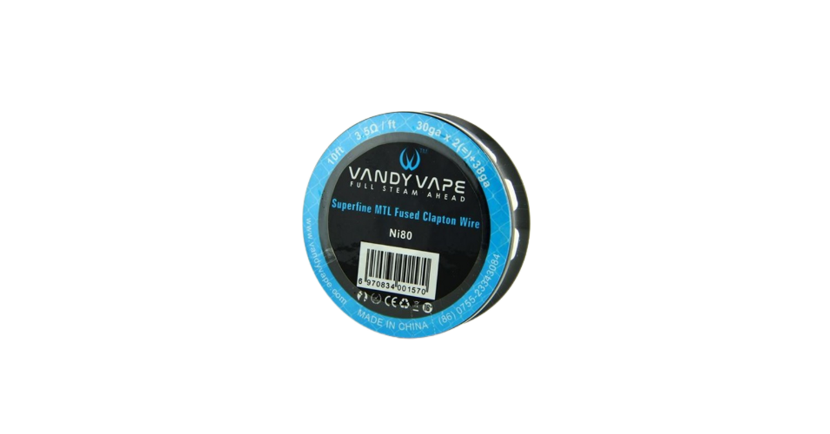 Superfine MTL Fused Clapton Wire NI 80 30gaX2 + 38ga Vandy Vape -  Accessoires/Reconstructibles - LA BOUTIQUE DU VAPOTHICAIRE