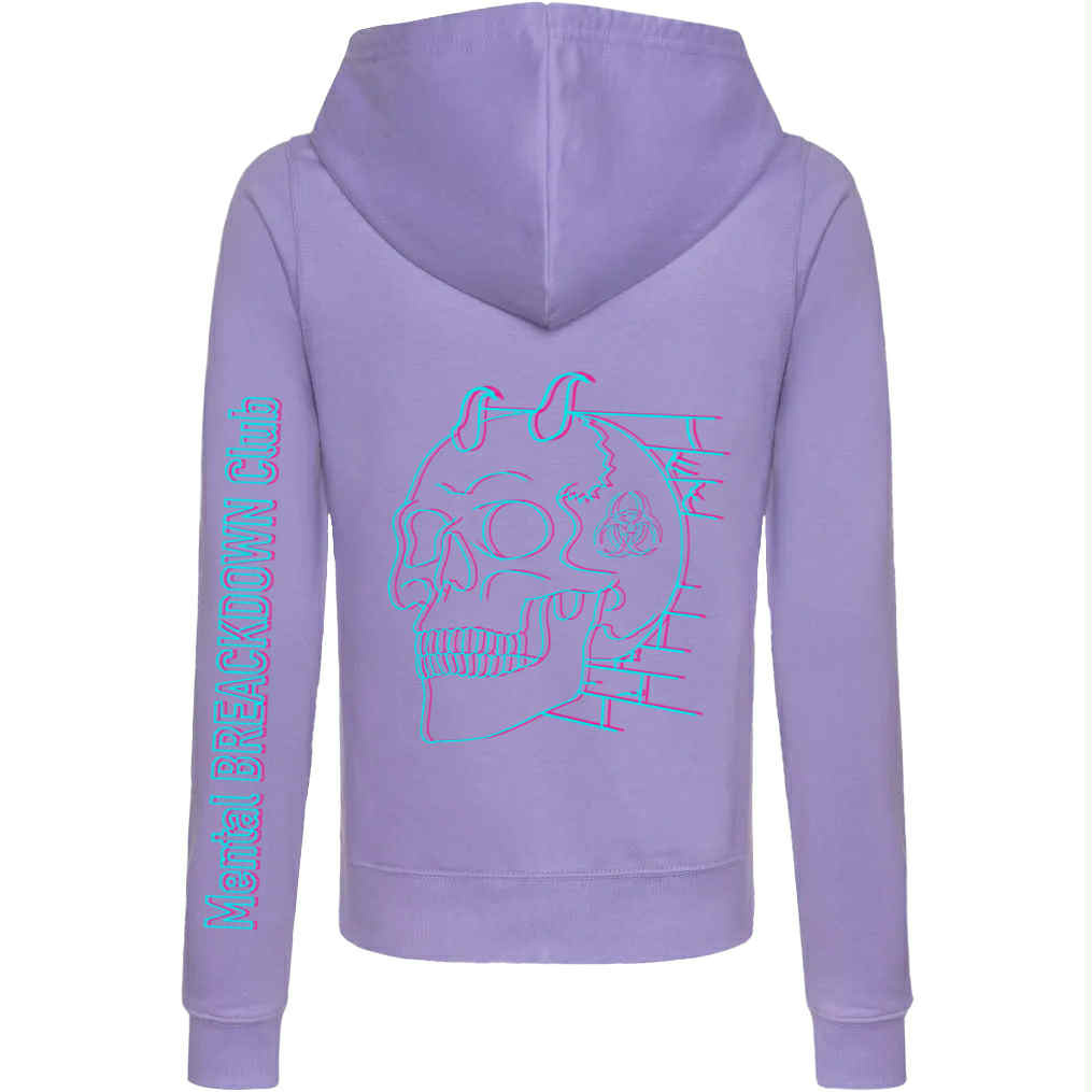hoodie zippé demon skull dos-EMPTY SOUL