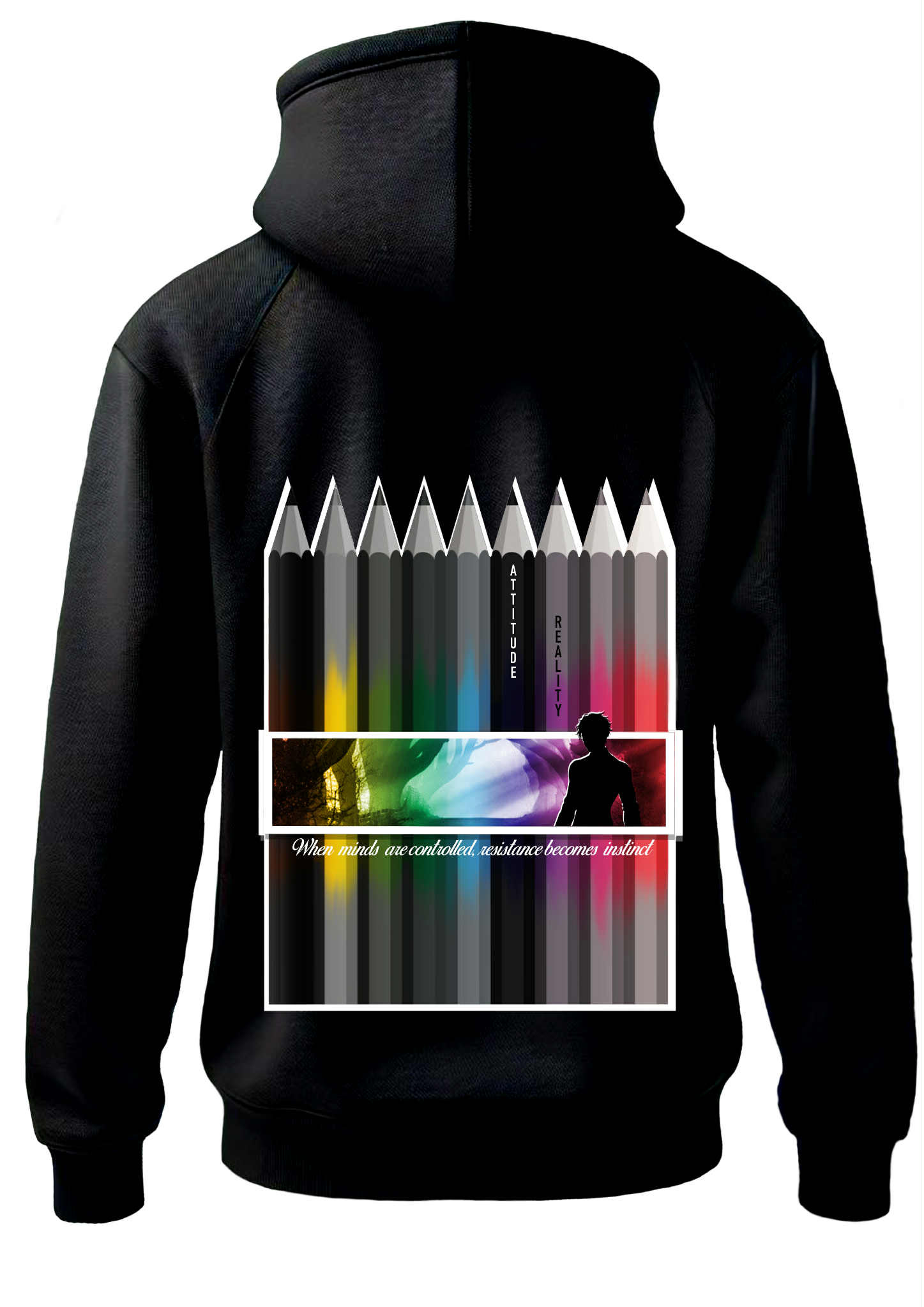 hodie zippé attitude dos-EMPTY SOUL