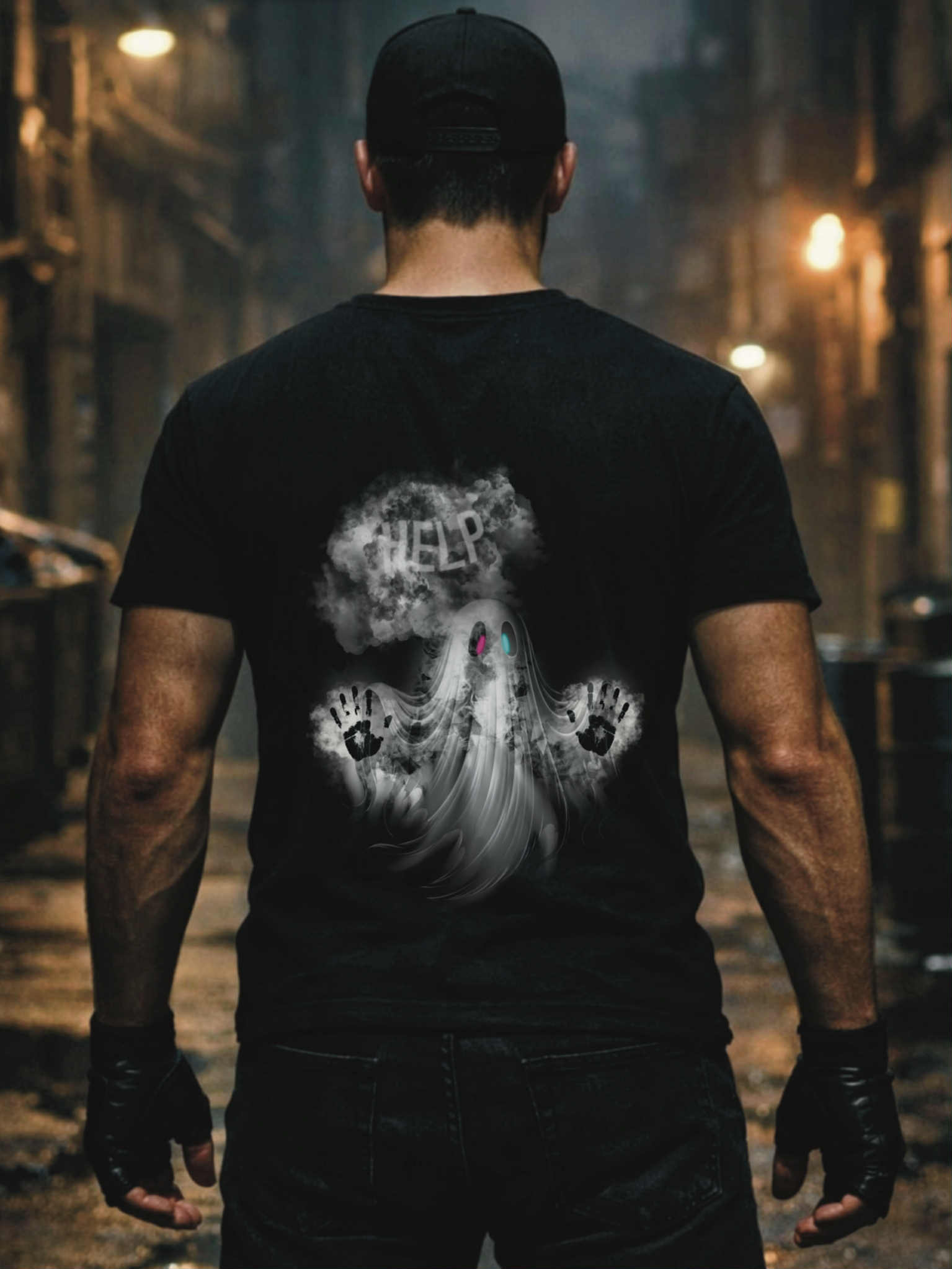 dos  TEE SHIRT vapor soul porté -EMPTY SOUL