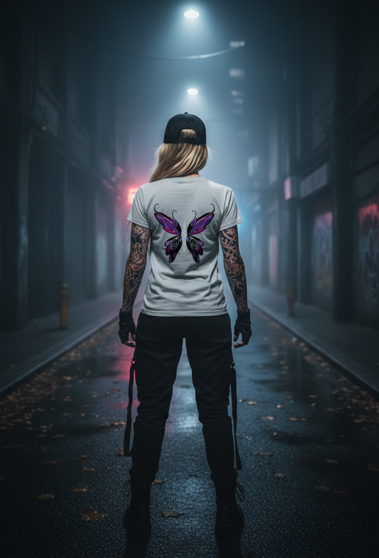 tee shirt butterfly wings empty soul