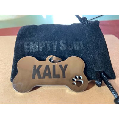 MEDAILLE CHIEN A GRAVER EMPTY TOUTOU EMPTY SOUL