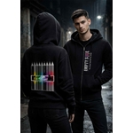 hoodie zippé attitude porté-EMPTY SOUL
