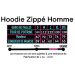 guide des tailles hoodie zippé homme-EMPTY SOUL