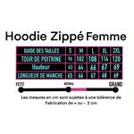guide des talles hoodie zippé femme-EMPTY SOUL