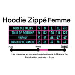 GUIDE DES TAILLES HOODIE ZIP EMPTY SOUL