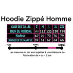 GUIDE DES TAILLES HOODIE ZIP HOMME EMPTY SOUL