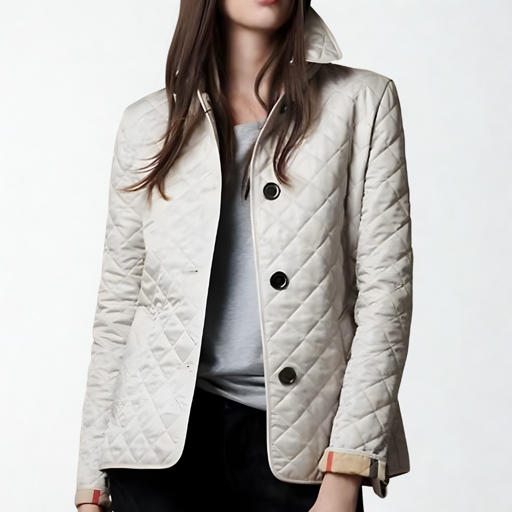Veste matelassée courte blanche femme