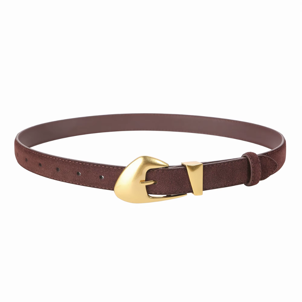 ceinture en daim  café