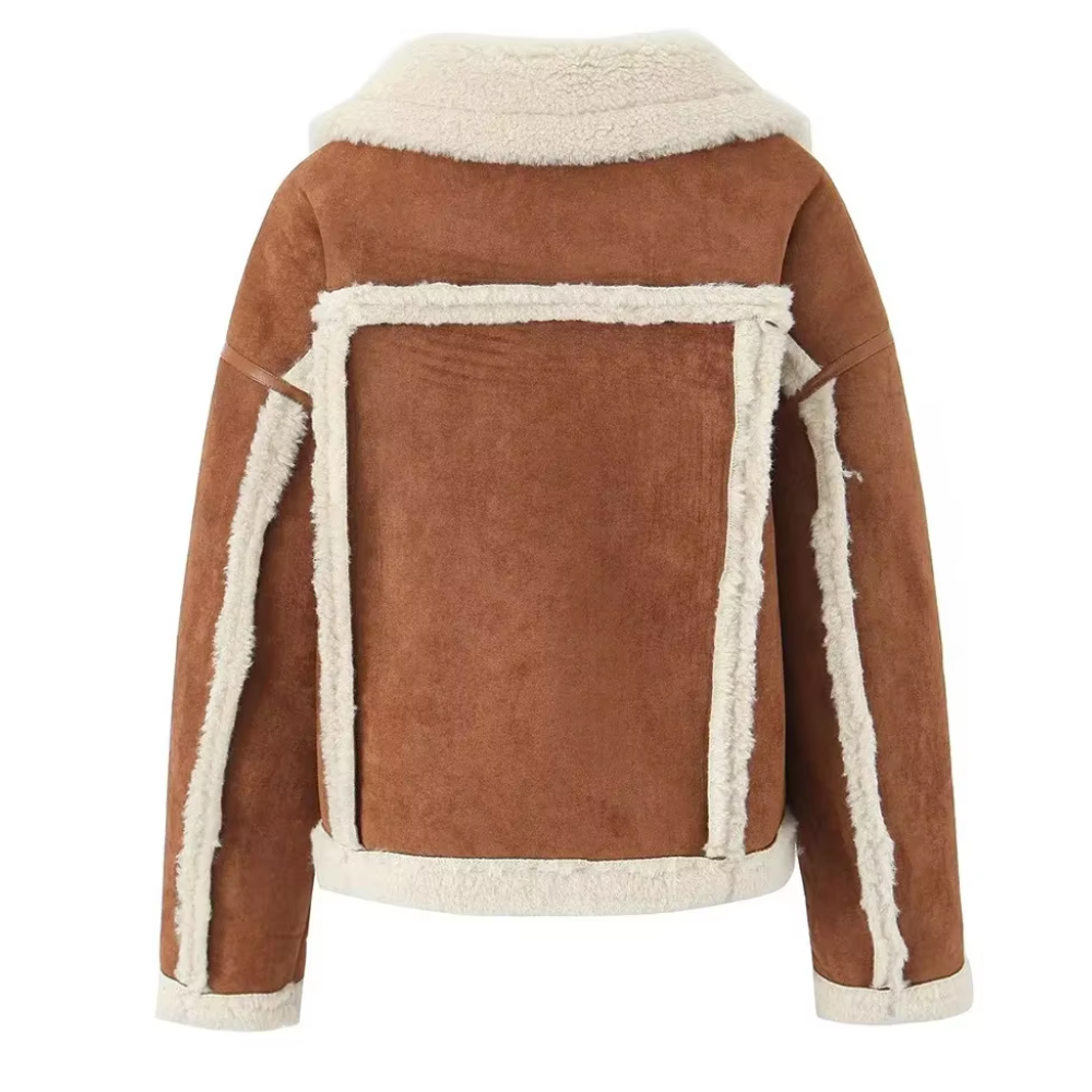 blouson chaud court rétro vintage femme
