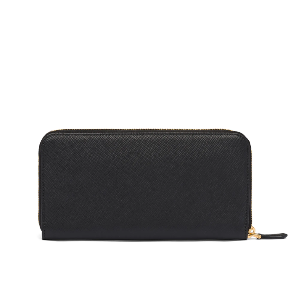 portefeuille noir prada