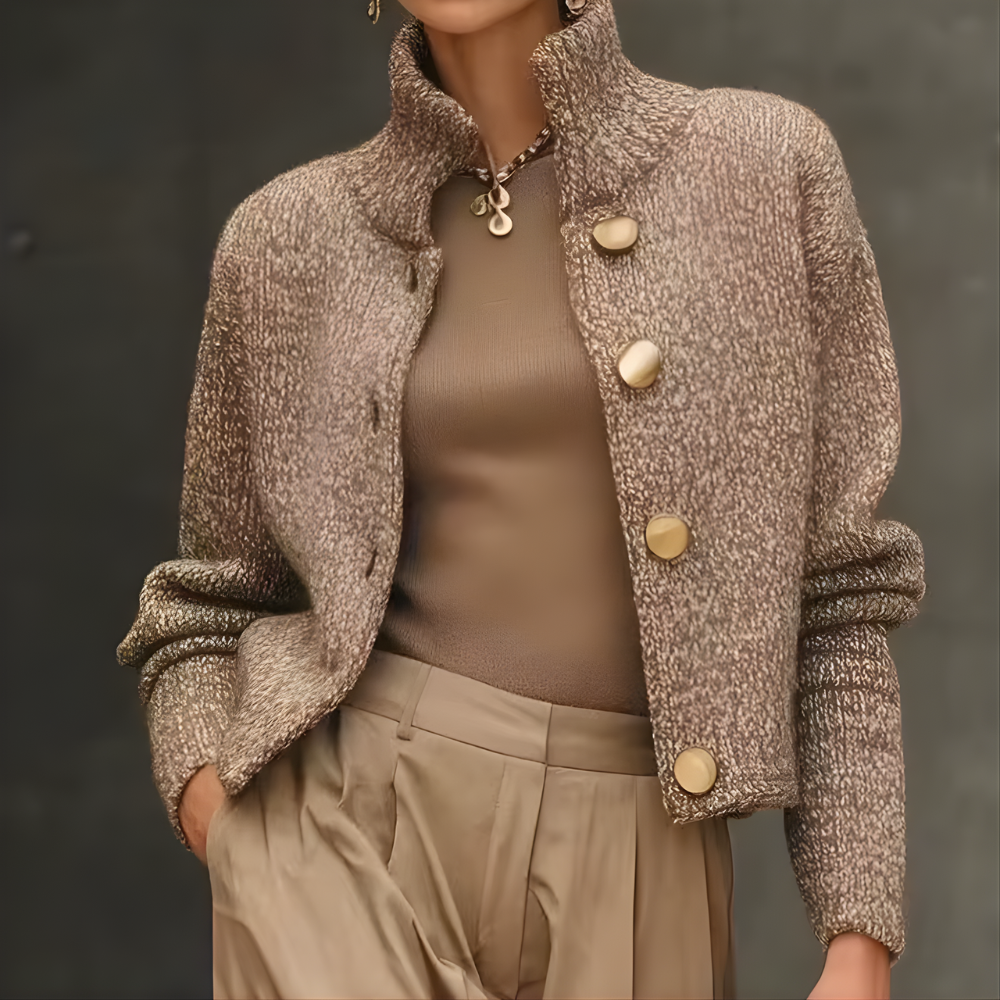 cardigan chic luxe femme boutons dorés