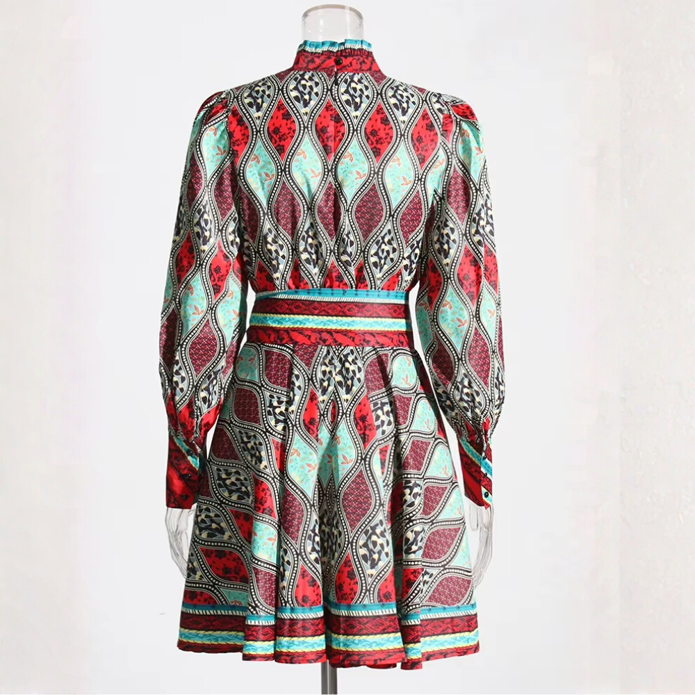 robe patchwork courte femme