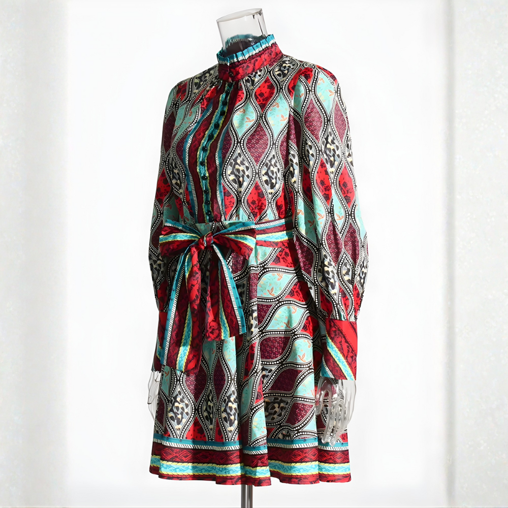 robe femme hiver imprimée bohème