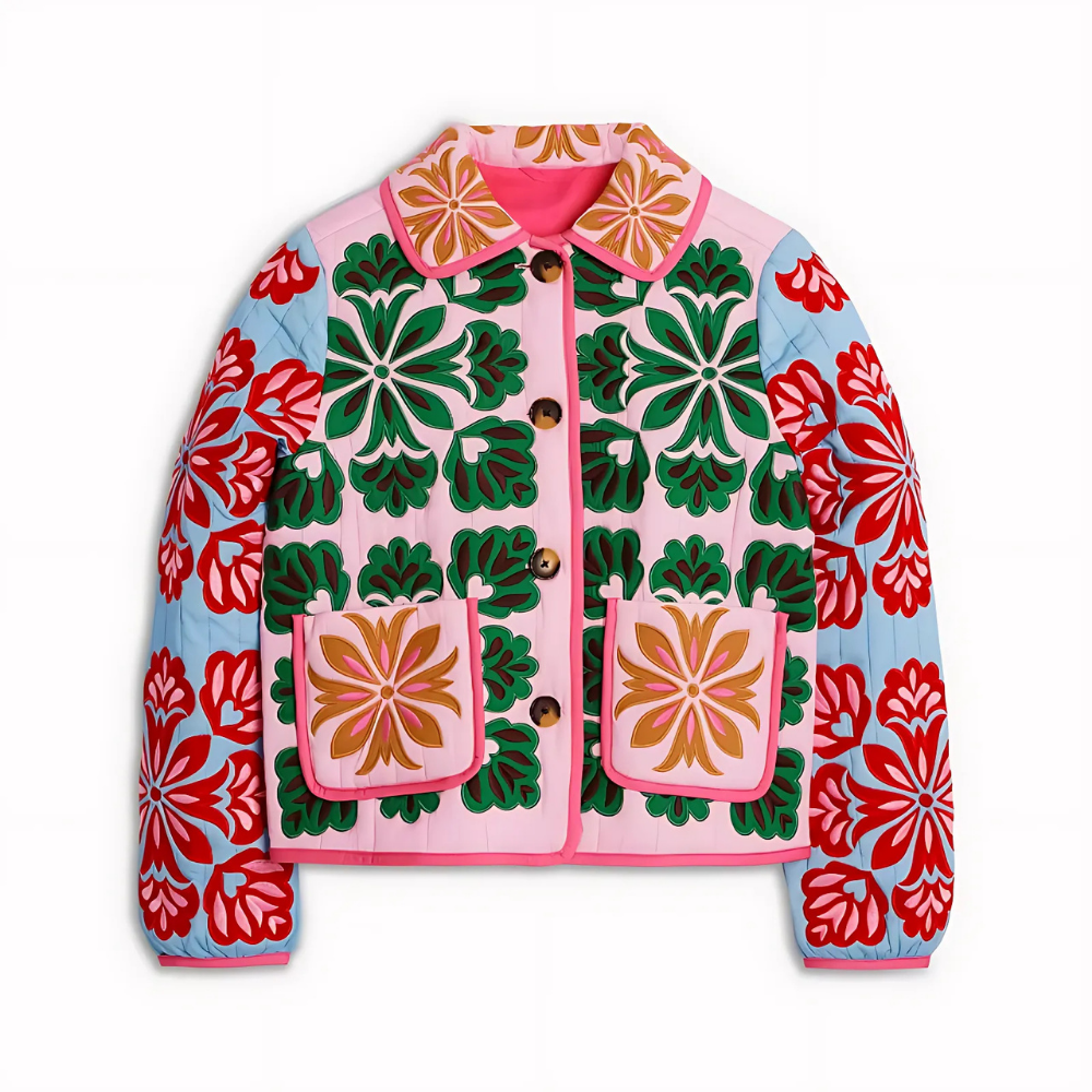 Veste Clarisse en coton imprimée fleurs