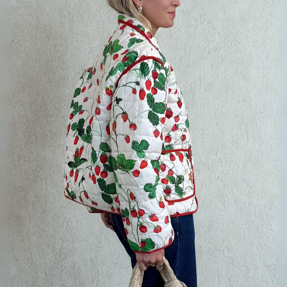 Veste Clarisse en coton imprimée fruits