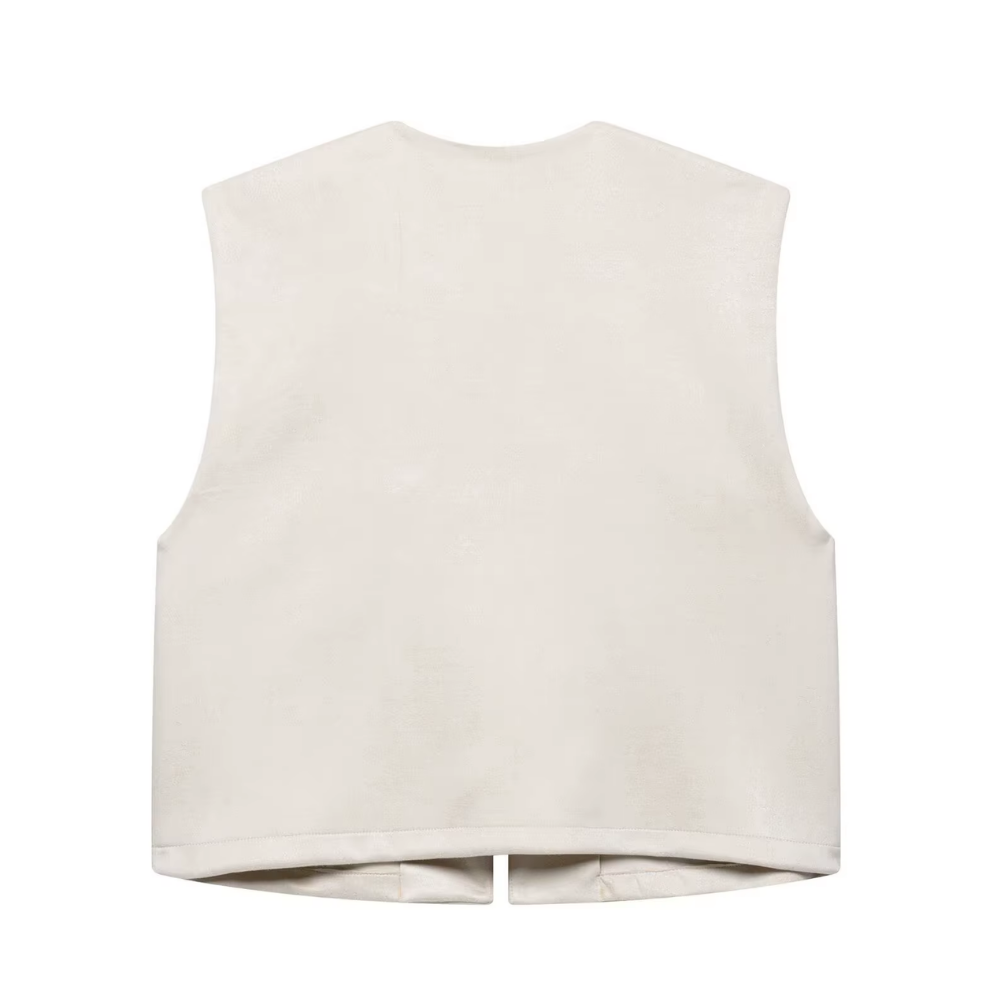 Gilet sans manches blanc tendance AnneLise