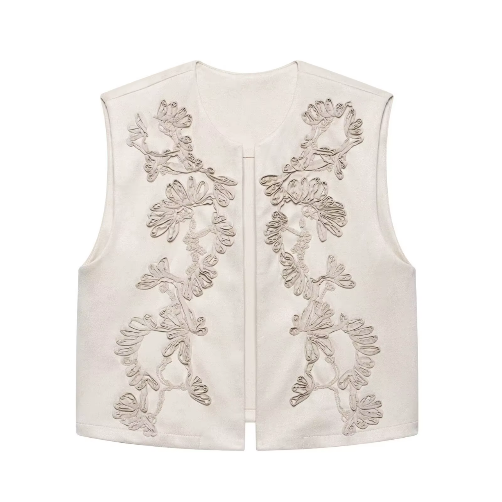 Gilet sans manches blanc AnneLise