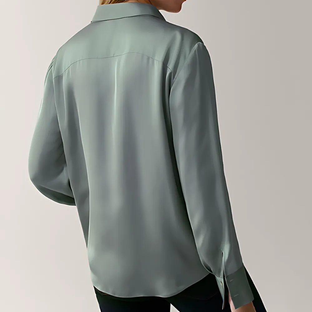 chemise en soie femme prix mini vert deau