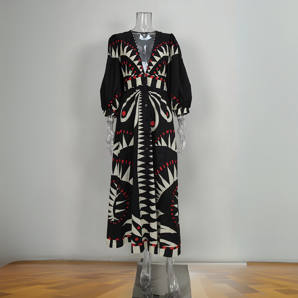 Robe longue imprimée femme (2)