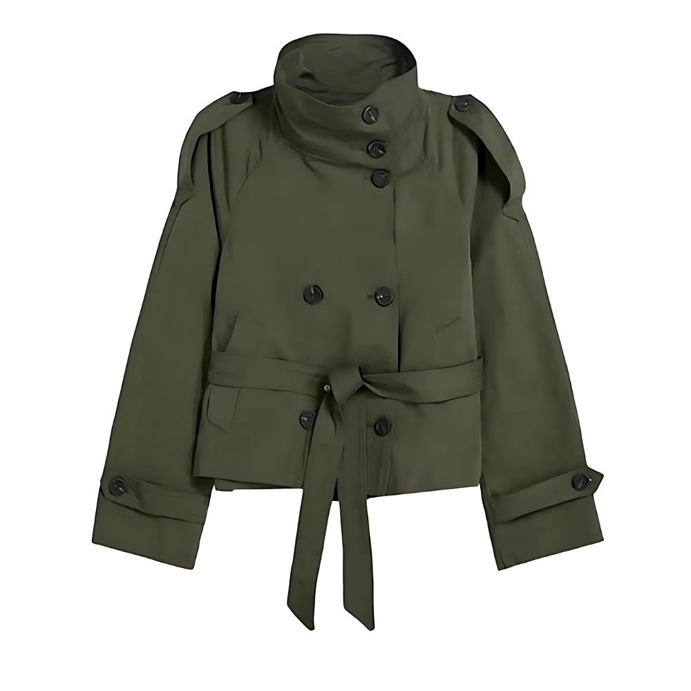 Trench court kaki femme automne