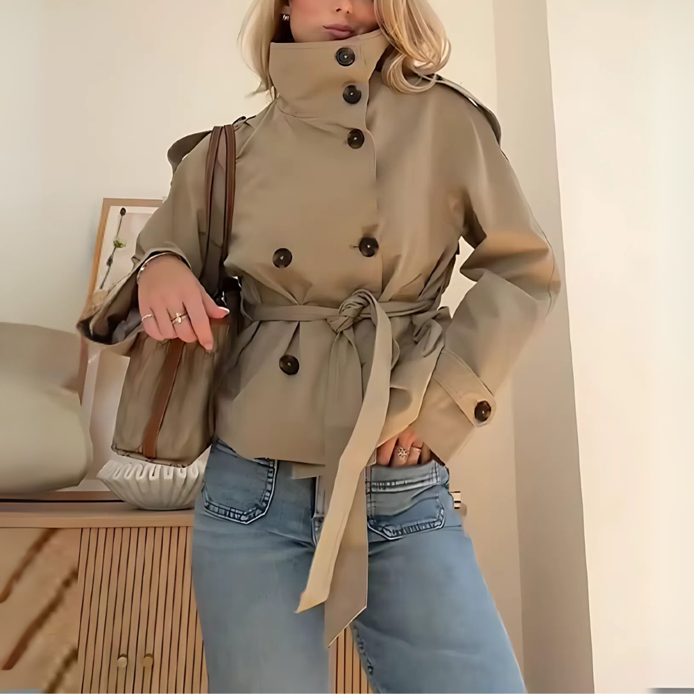 Trench court beige femme (2)