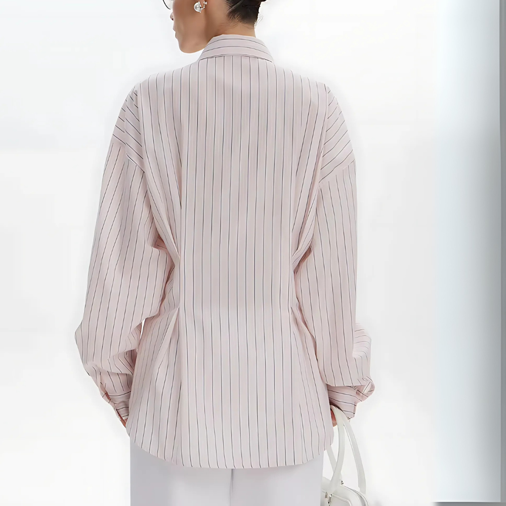 chemise cravatte à rayures femme (2)