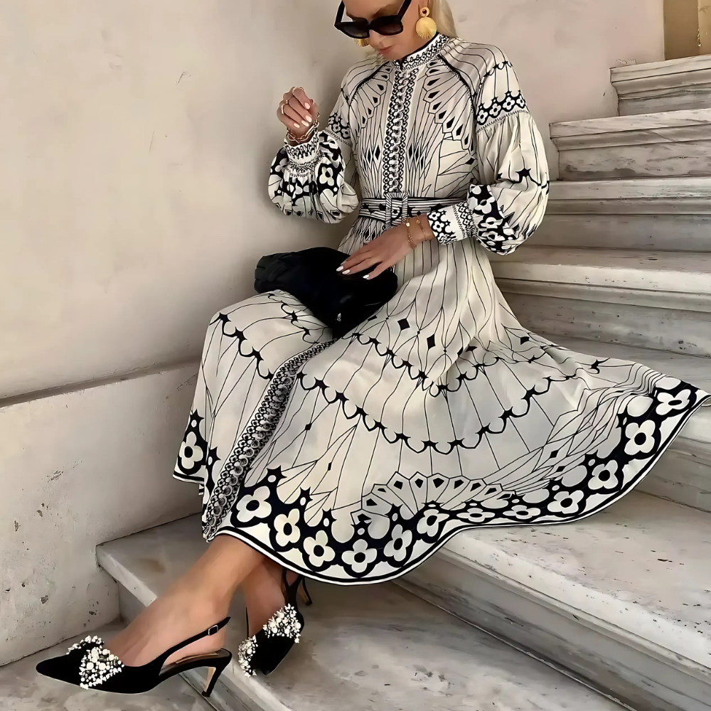 Robe longue imprimée élégante