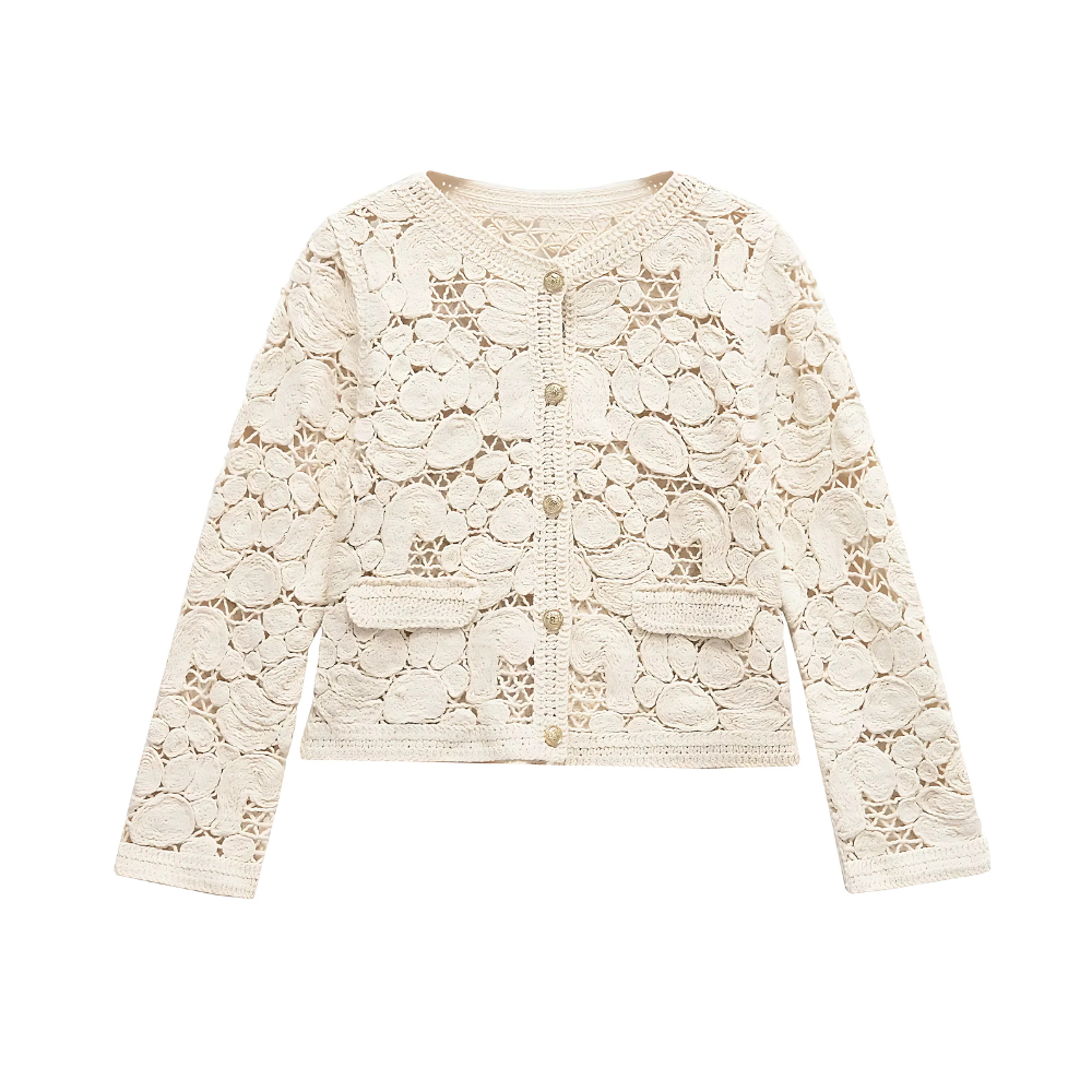 Cardigan blanc Ange brodé