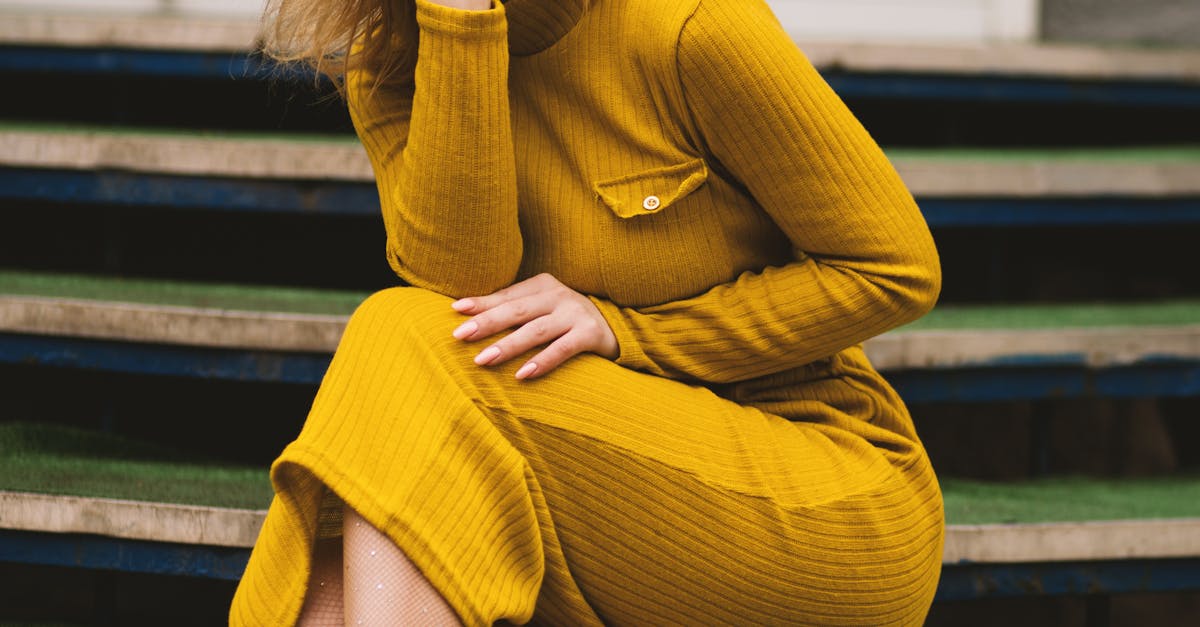 robe jaune a manches longues pour femme