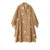 Trench beige à fleurs femme