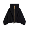 Manteau noir court élégant doré
