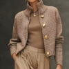 cardigan chic luxe femme boutons dorés