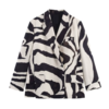 Blazer zèbre noir et blanc femme (3)